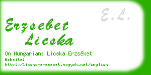 erzsebet licska business card