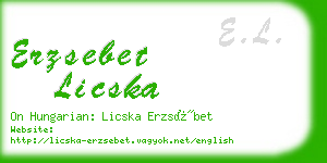 erzsebet licska business card